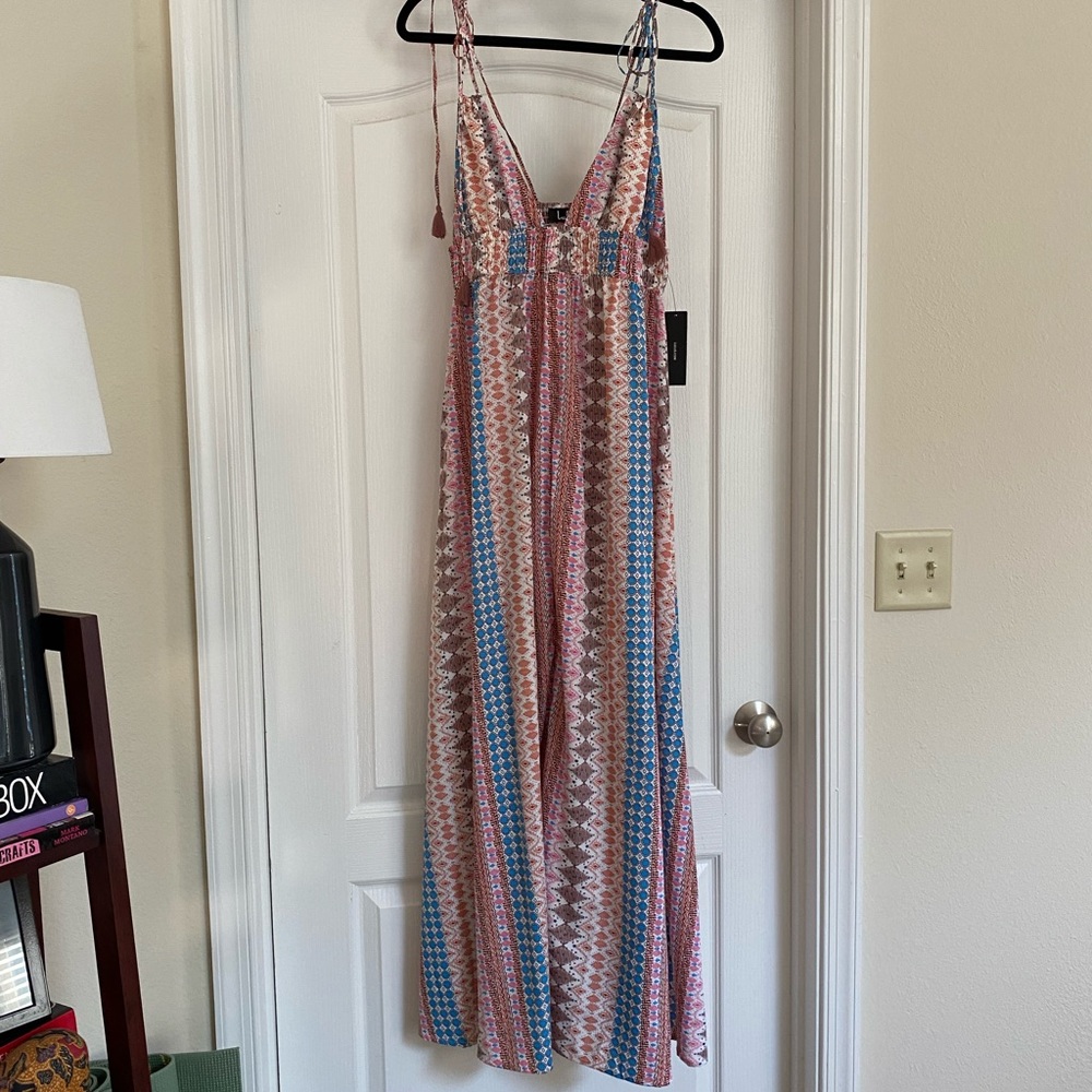 Lulu’s Tie-Strap Maxi Dress, Size L